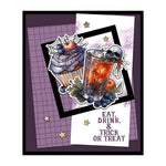 Happy Halloween Party Time Cupcakes and Drinkies Transparent Stamps, Stamp and Die Set (please order items separately)