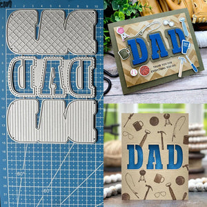 Versatile Dad Word Metal Cutting Die, Size on Photo