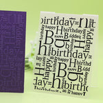 Happy Birthday Textured Embossing Folder, 15 cm x 11 cm/5.90 in x 4.33 in