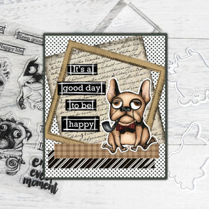 "I Woof You" Naughty Puppy Dogs Transparent Stamps, Stamp and Die Set (please order items separately)