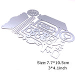 Cute Takeaway Trolley Metal Cutting Die, Size on Photo