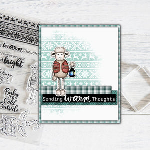 Stay Warm and Cosy Transparent Stamps, Stamp and Die Set (please order items separately)