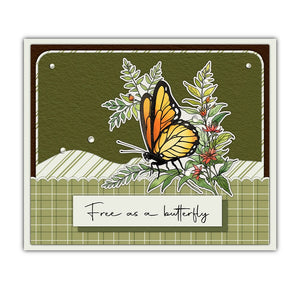 Magnificent Butterflies Transparent Stamps, Dies, Stamp and Die Set (please order items separately)