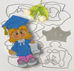 Versatile Graduation Girl/Boy Metal Cutting Dies, Finished Size 24.5 cm