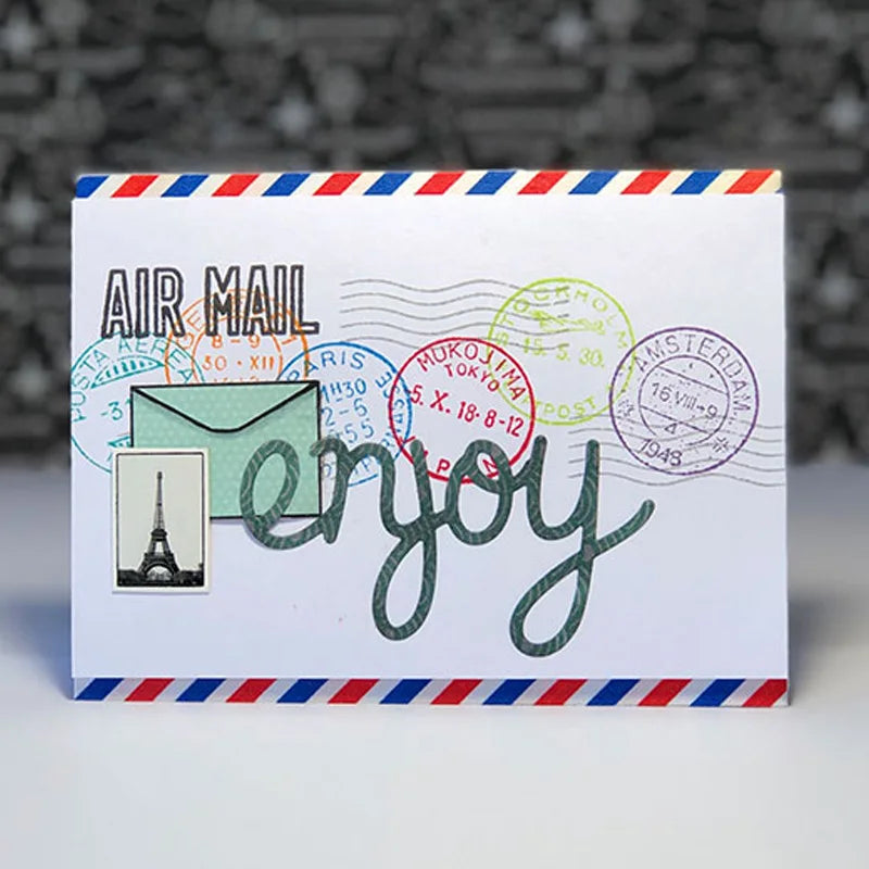 Versatile and Cute Postmarks Transparent Stamps, 17.5 cm x 11.4 cm/6.9 inch x 4.5 inch