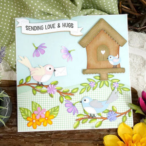 Adorable Birdhouse Metal Cutting Die, Size on Photo