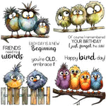 Amusing Birdies Sending 'Bird Day" Love Transparent Stamps, Dies, Stamp and Die Set (please order items separately)