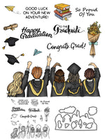 Congratulations on your Graduation Transparent Stamps, Stamp and Die Set (please order items separately)