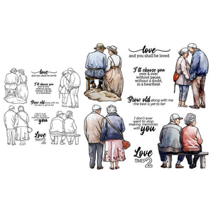 Lovely Couple Together Forever Transparent Stamps