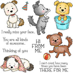 Gorgeous Little Puppy Sentiments Transparent Stamps, Stamp and Die Set (please order items separately)