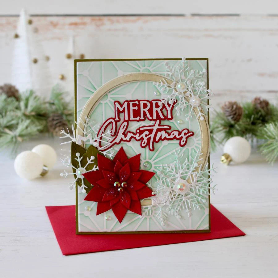 Stunning Merry Christmas Words Metal Cutting Dies, Size on Photo