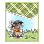 Rainy Day Cute Mouse Transparent Stamps, Stamp and Die Set (please order items separately)