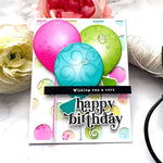 Stunning Birthday Balloons Metal Cutting Dies, Size on Photo