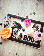 Trick or Treat Spooky Halloween Transparent Stamps, Stamp and Die Set (please order items separately)