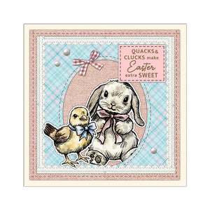 Cute Easter Friends Transparent Stamps, Dies, Stamp and Die Set (please order items separately)