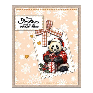 Lovely Animals in Christmas Suits Transparent Stamps, Stamp and Die Set (please order items separately)