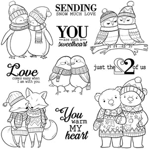 Cute You Warm My Heart Transparent Stamps