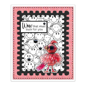 Hilarious Birdies Sending Love Transparent Stamps, Stamp and Die Set (please order items separately)