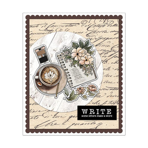 Beautiful Coffee and Reading Time Transparent Stamps