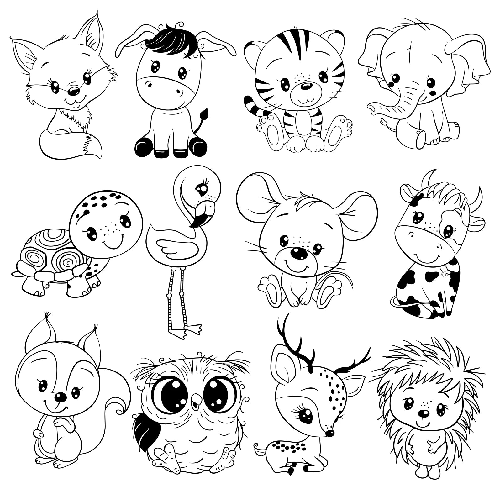 Sweet Little Animals Transparent Stamps, Stamp and Die Set (please order items separately)