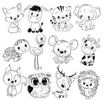 Sweet Little Animals Transparent Stamps, Stamp and Die Set (please order items separately)