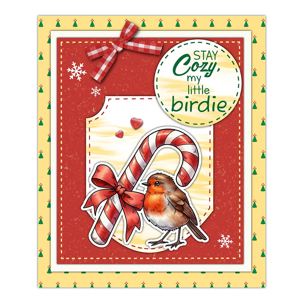 Beautiful Robin's Christmas Countdown Transparent Stamps, Dies, Stamp and Die Set (please order items separately)