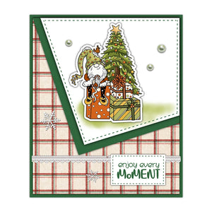 Funny Gnomes at Christmas Transparent Stamps, Dies, Stamp and Die Set (please order items separately)