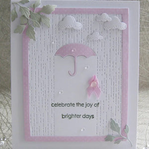 Gorgeous Rainy Days Metal Cutting Die, Size on Photo