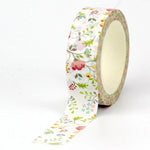 Beautiful Decorative Floral Washi Tape, Width 15mm, Length 10 m, 1 Piece