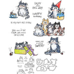 Cute Kitty Cats Sending Birthday Wishes To A Purr-Fect Friend Transparent Stamps, Dies, Stamp and Die Set (please order items separately)