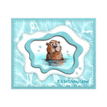 Cute "You Are Otterly Awesome" Transparent Stamps, Dies, Stamp and Die Set (please order items separately)