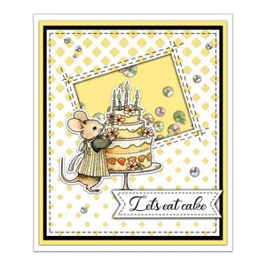 Adorable Mousey bringing Cakes Transparent Stamps, Stamp and Die Set (please order items separately)