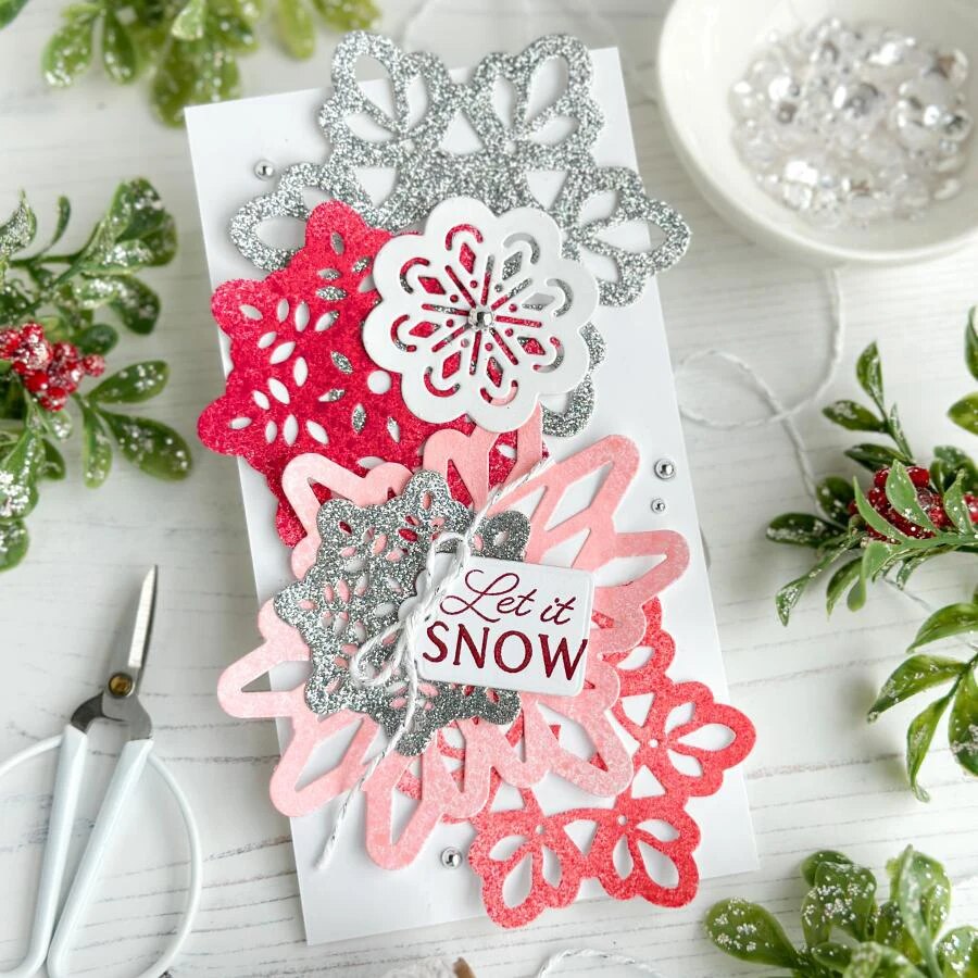 Perfect Snowflakes Metal Cutting Dies, Size on Photo