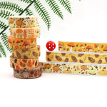 Gorgeous Nature Decorative Washi Tape, Various Designs, Width 15 mm, Length 10 m, 10 Pieces