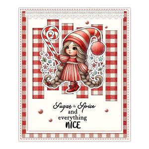 Adorable Christmas Sugar and Spice Transparent Stamps, Dies, Stamp and Die Set (please order items separately)