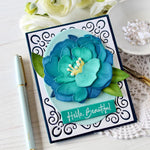 Exquisite and Glorious Blooms Metal Cutting Dies, Size on Photo