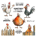 Comical Rooster "Chicken" You Out Transparent Stamps, Dies, Stamp and Die Set (please order items separately)