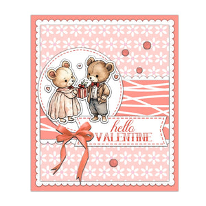 Cute Hello Valentine Animals Transparent Stamps