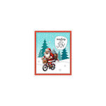 Funny Santa Claus Sending Joy Transparent Stamps, Stamp and Die Set (please order items separately)