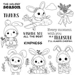 Beautiful Bunnies with Carrots Transparent Stamps, Dies, Stamp and Die Set (please order items separately)