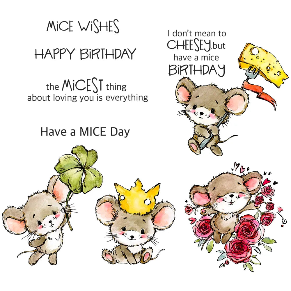 Gorgeous Little Ones Sending "Mice" Wishes Transparent Stamps, Dies, Stamp and Die Set (please order items separately)