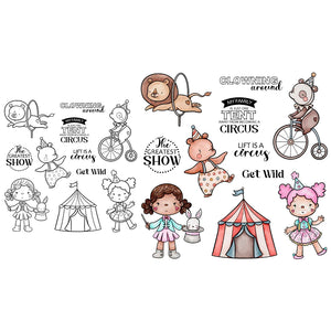 Cute Circus Time Transparent Stamp