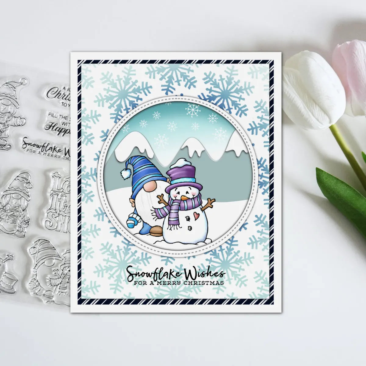 Adorable Let It Snow Transparent Stamps/Dies (please order items separately)