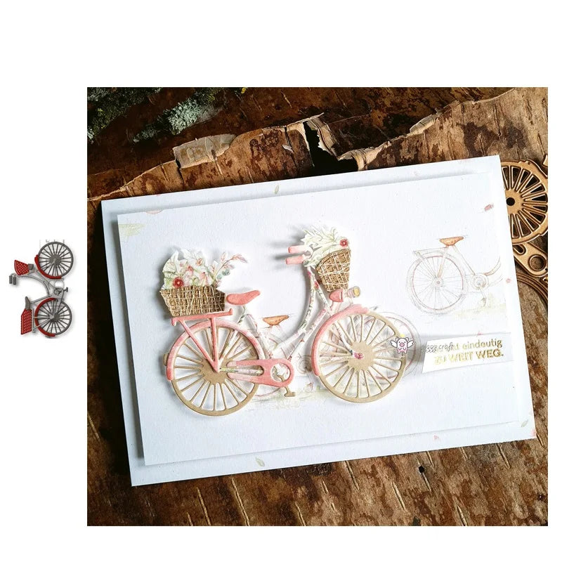 Gorgeous Bicycle Metal Cutting Die, 9.6 cm × 8.5 cm/3.77 in x 3.34 in