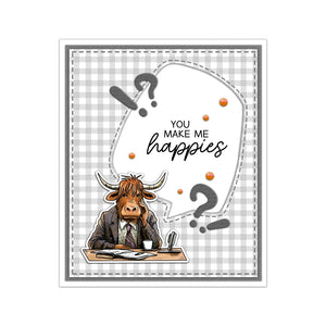 Comical Cows at Home Transparent Stamps, Stamp and Die Set (please order items separately)