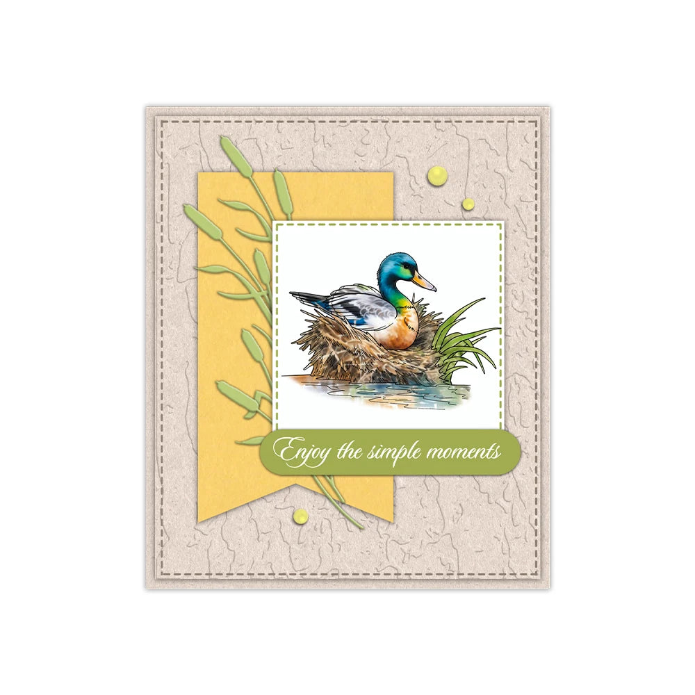 Lovely Ducky Sentiments Transparent Stamps, Stamp and Die Set (please order items separately)