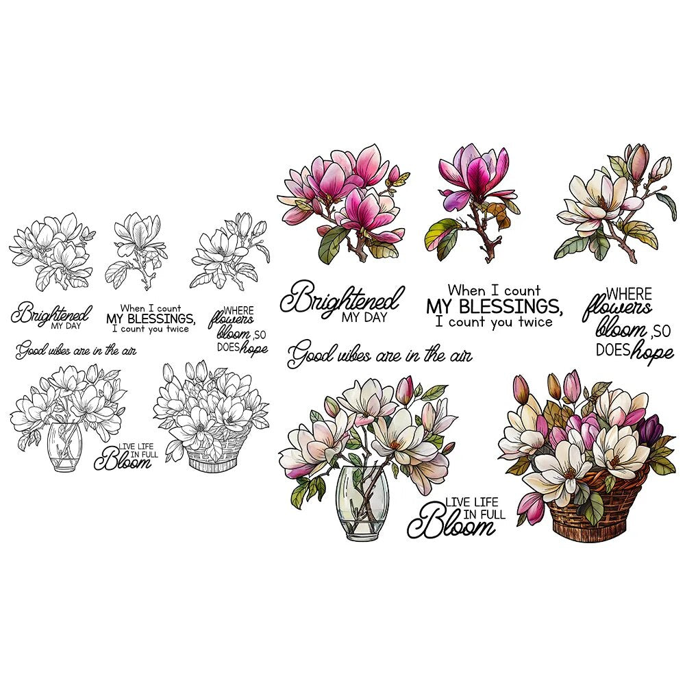 Stunning Magnolia Transparent Stamps