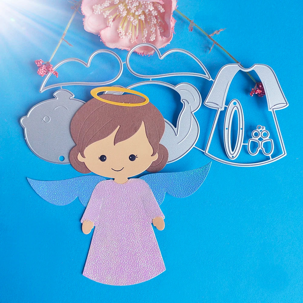 Gorgeous Little Boy and Little Girl Angels Metal Cutting Dies, (please order design separately as required)