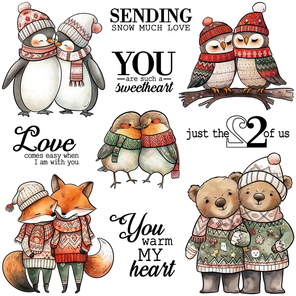 Cute You Warm My Heart Transparent Stamps