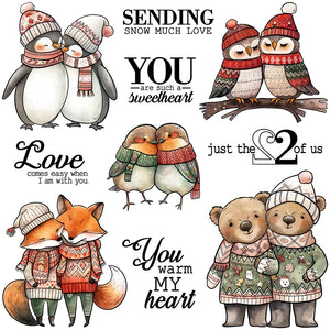 Cute You Warm My Heart Transparent Stamps